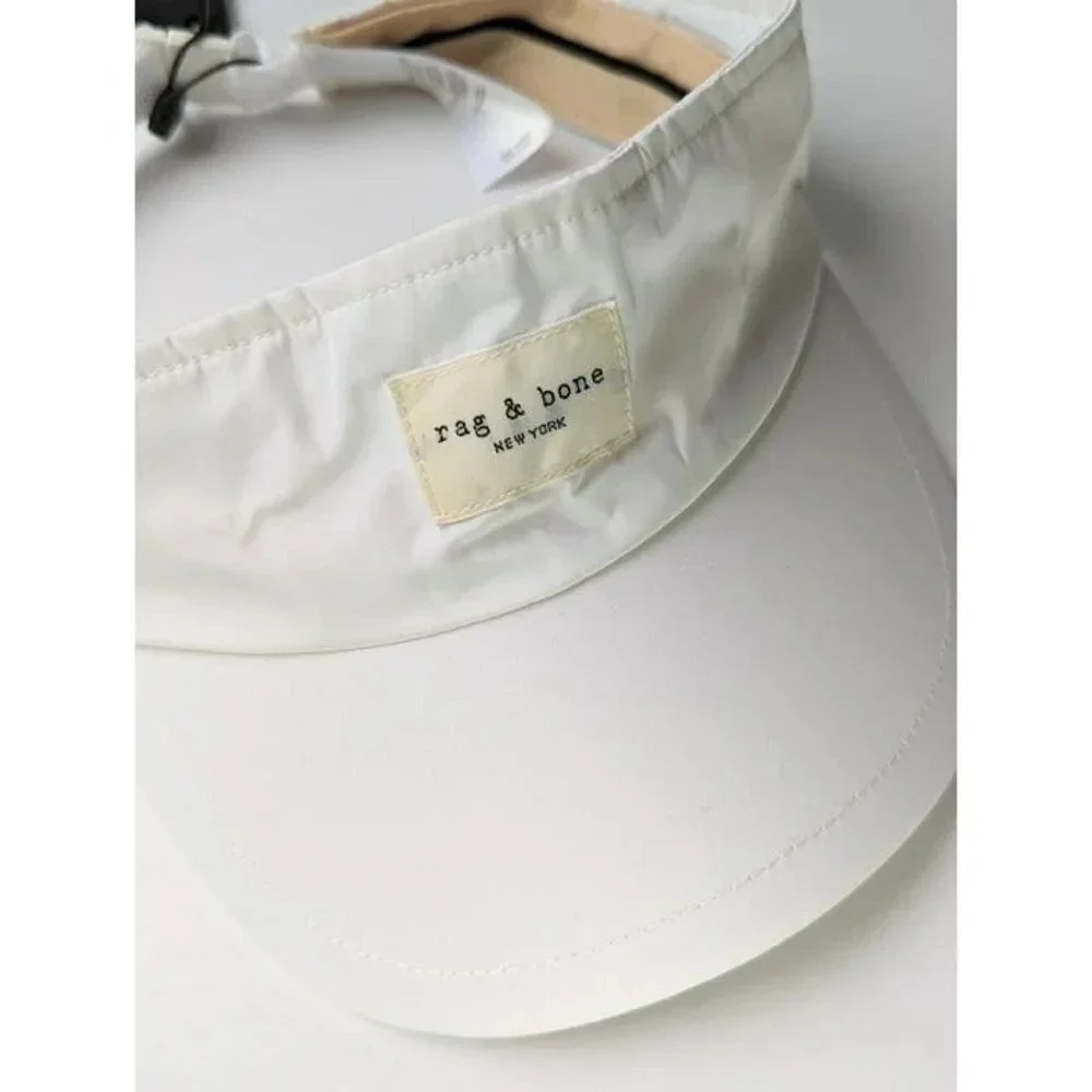 Rag & Bone Women's Addison Visor Polyester Hat Antique White (MSRP $85)